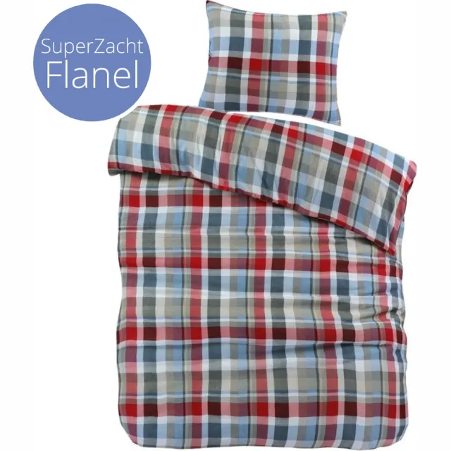 Droomtextiel Flanel Dekbedovertrek Bazel - 140x200/220 cm - Super Zacht
