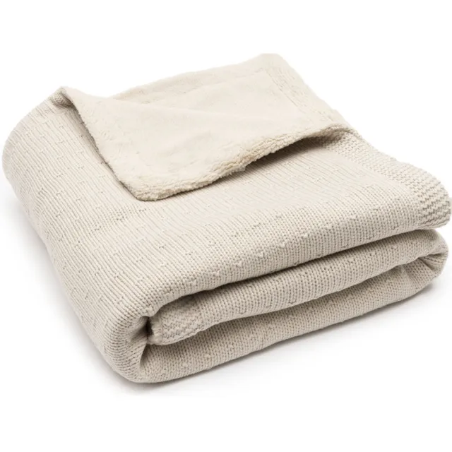 Jollein Sprinkle Knit baby ledikantdeken 100x150 cm - beige