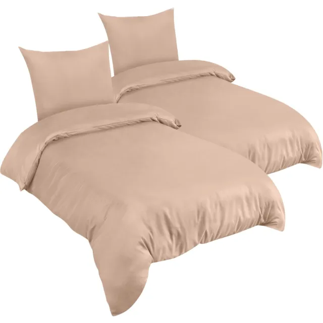 Ibenzoa Uitgebreide Microvezel Dekbed Set – (4-delig) – Beige