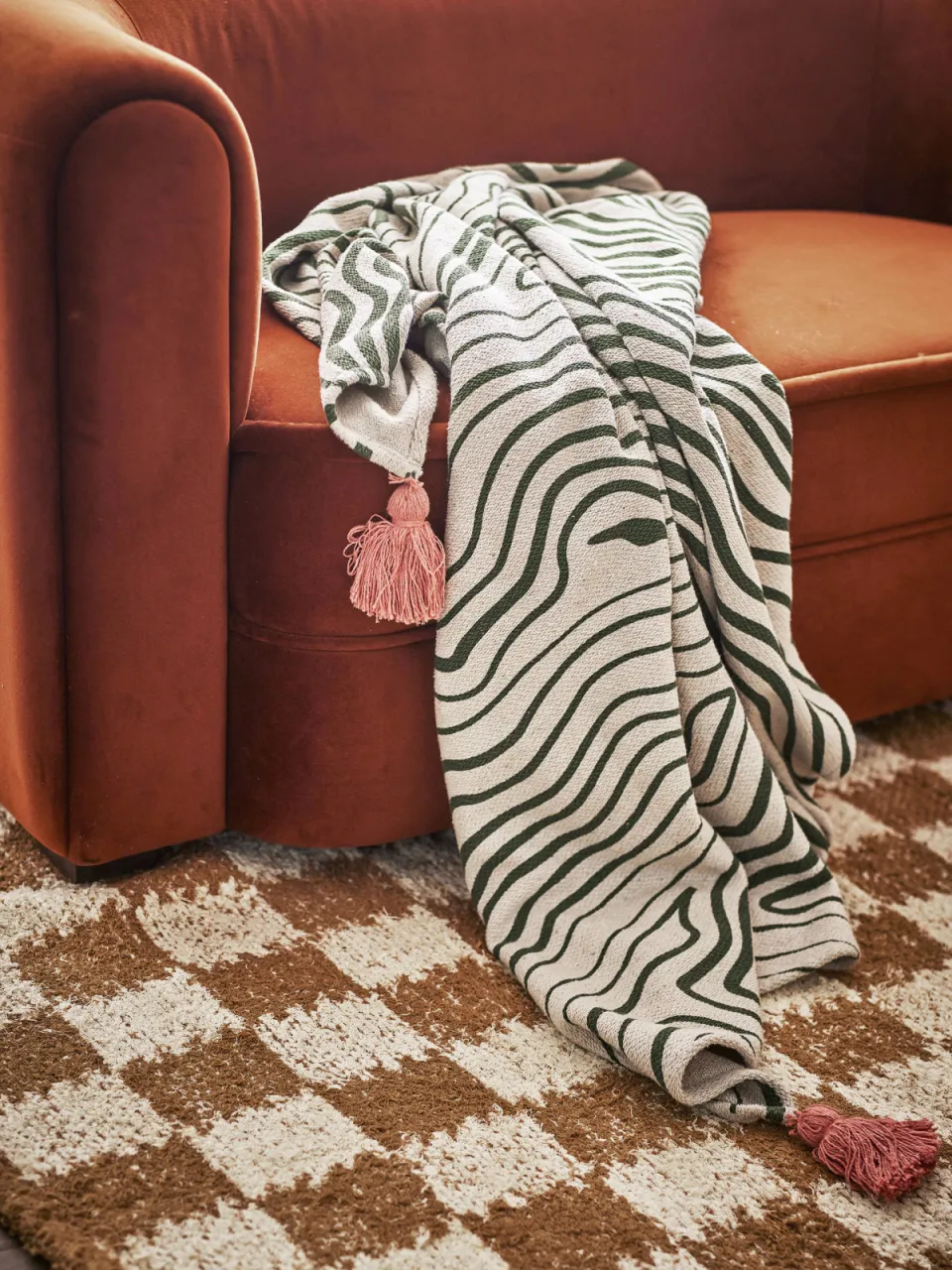 Bloomingville Woodsby plaid groen, foto 4