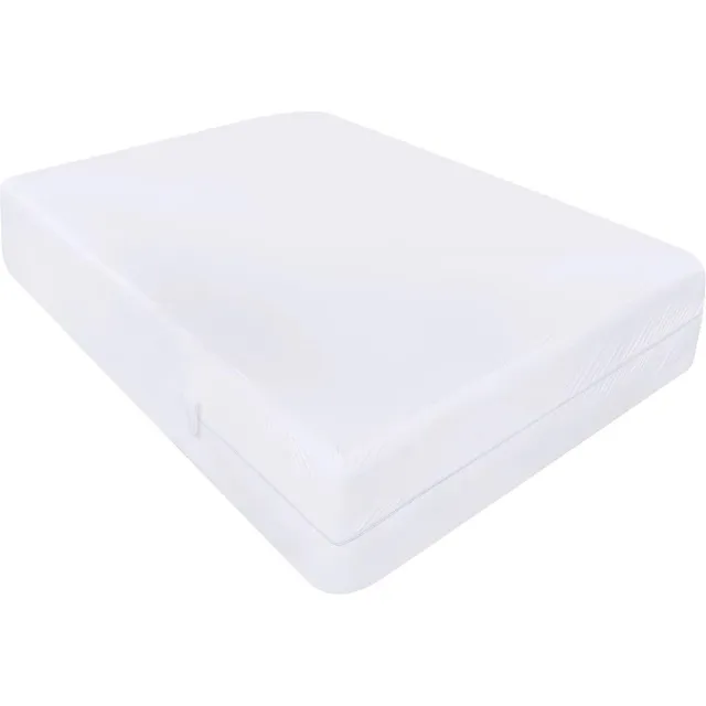 Premium Waterdichte matrashoes, 100 x 200 x 30 cm met 6-zijdige bescherming & ritssluiting Premium matrasbeschermer wit