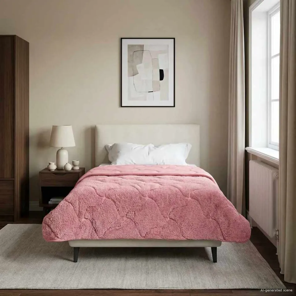 vidaXL Zomer Dekbed 155 x 200 cm Zomer 200 GSM roze, foto 4