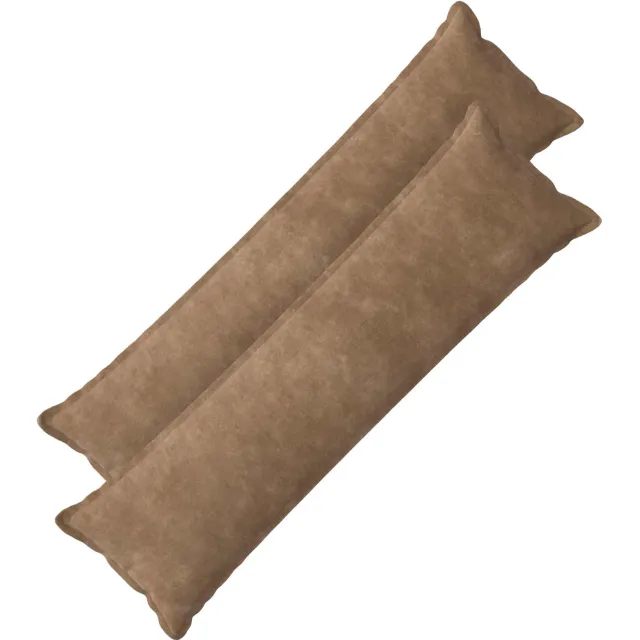 vidaXL Kussensloop 2 st HOUTEN Taupe 40 x 145 cm Microfiber Fleece