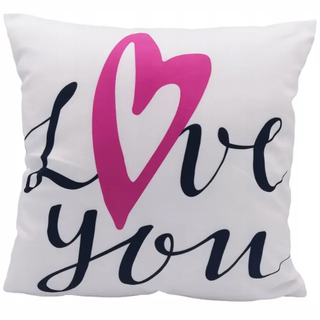 Fashion home Decoratieve Kussenhoes 45x45cm Valentijnsdag Liefde multicolor