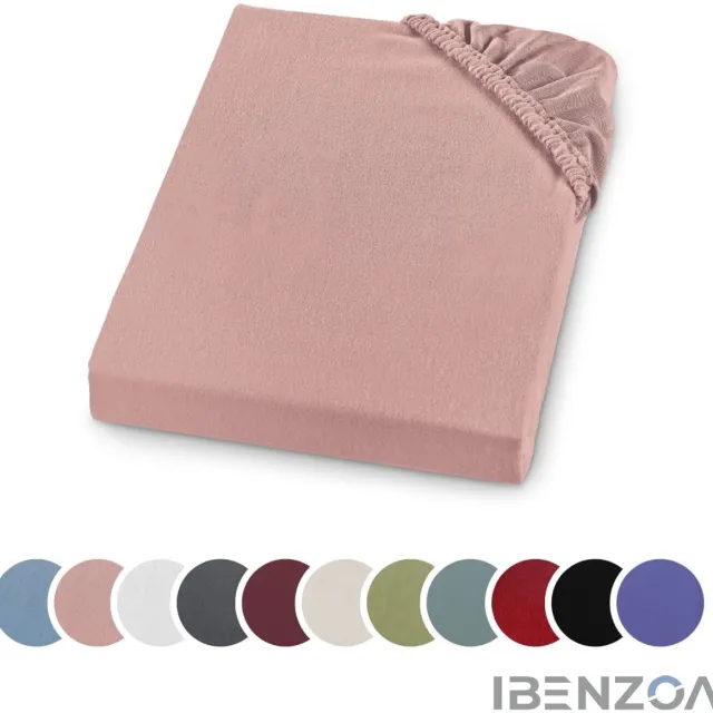 Ibenzoa Hoeslaken - Flanel - 90x200 cm - Roze - 100% Katoen