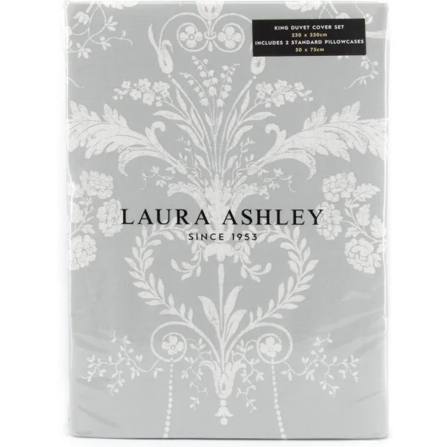 Laura Ashley Dekbedovertrek Josette Steel - Bloemen - Grijs
