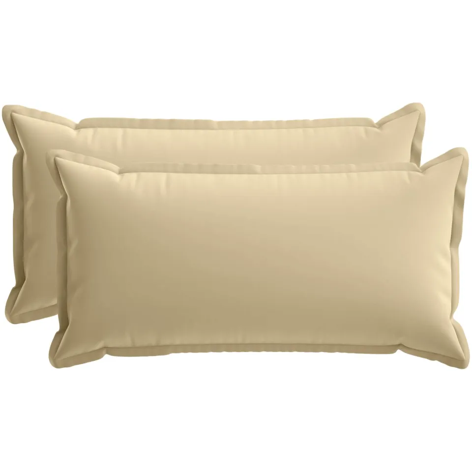 vidaXL Kussensloop 2 st HOUTEN Beige 40 x 80 cm Polyester
