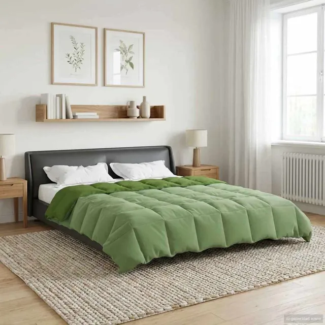 vidaXL Vol jaar dekbed 240 x 260 cm Microfiber (100% polyester) Groen