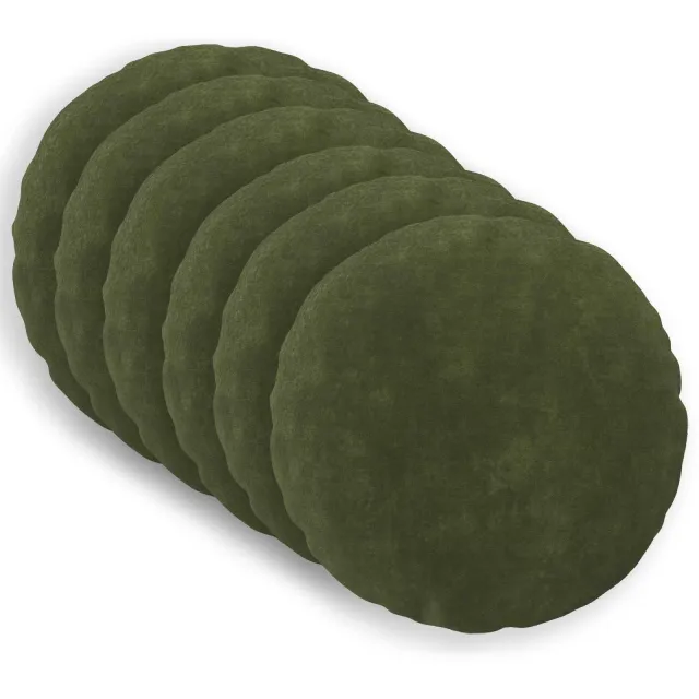 vidaXL Kussensloop 6 st HEERLEN Groen Dia. 60 cm Microfiber Fleece