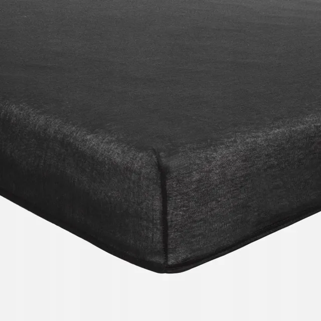 Parylux Jersey Hoeslaken met Elastiek 90x200 cm - Zwart - Tot 20 cm