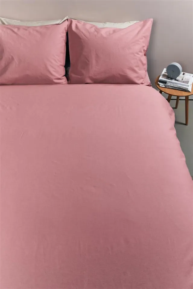 Ambiante Cotton Uni dekbedovertrek - Roze, foto 2