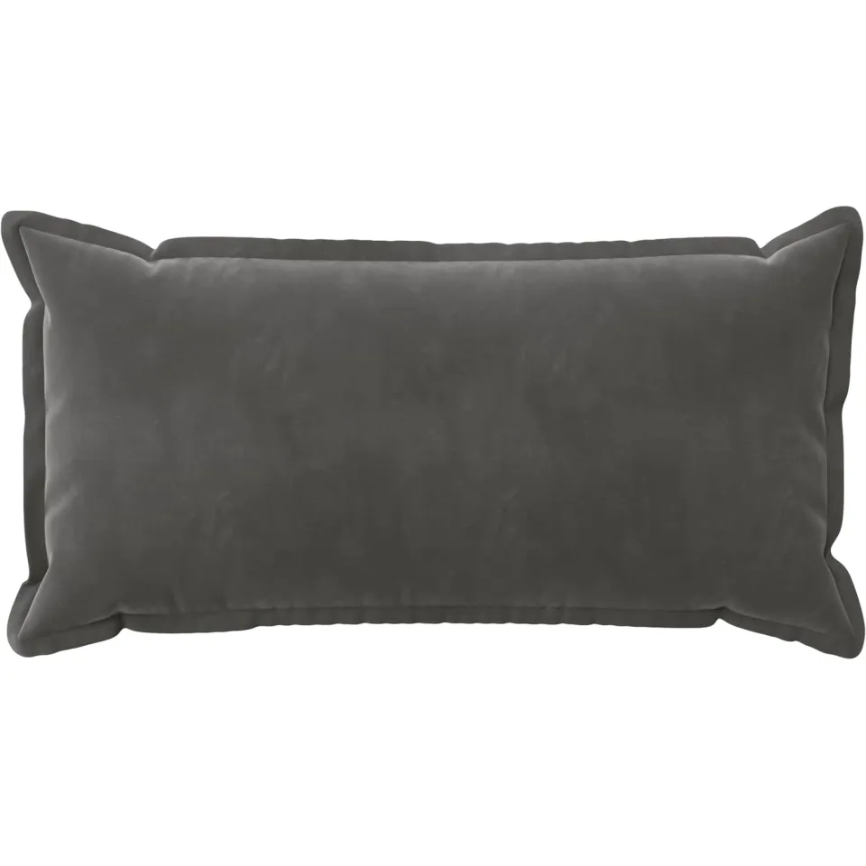 vidaXL Kussensloop 6 st HOUTEN Donkergrijs 40 x 80 cm Fluweel