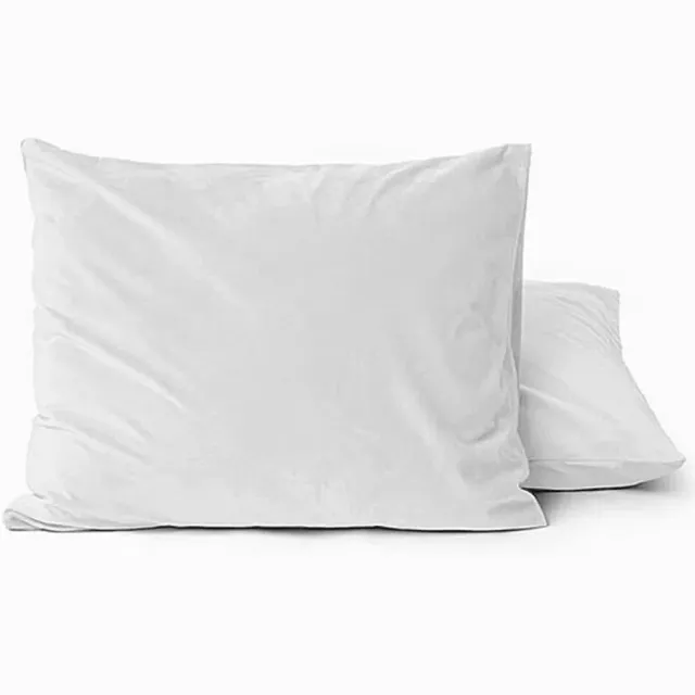 Dreamhouse Set van 2 warme en zachte flanellen kussenslopen (kussensloop) effen WIT FLANEL voor standaard hoofdkussen (op bed) 60 x 70 cm (aangenaam beddengoed winter, cadeau Sint & Kerst!)