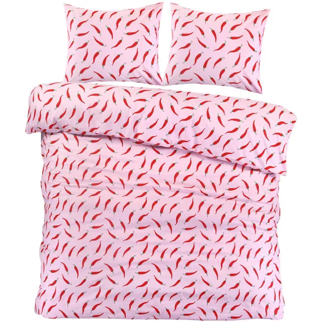 Kwantum Mia dekbedovertrek peperprint roze