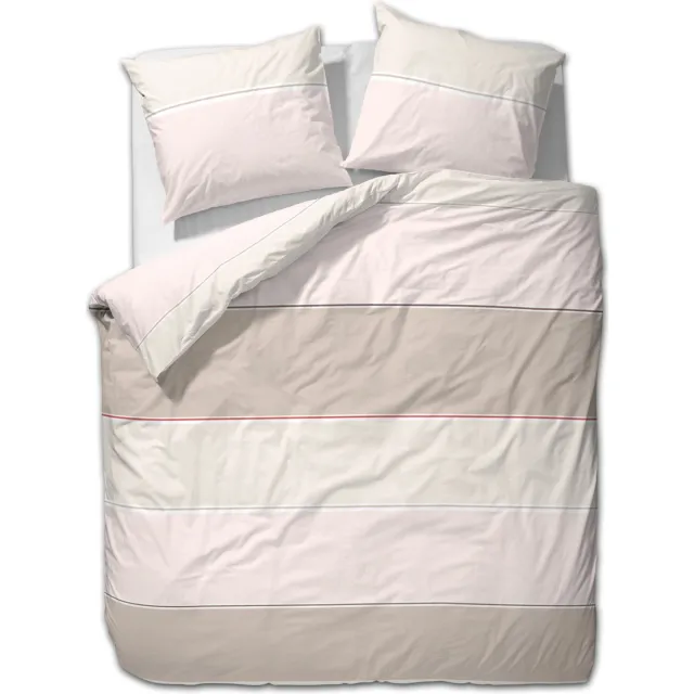 Ten Cate Dekbedovertrek - Dekbedovertrek 200 x 200 tweepersoons - Dekbedovertrekken - Dekbedovertrek 200x220 - Cannes Roze Off-White/Roze