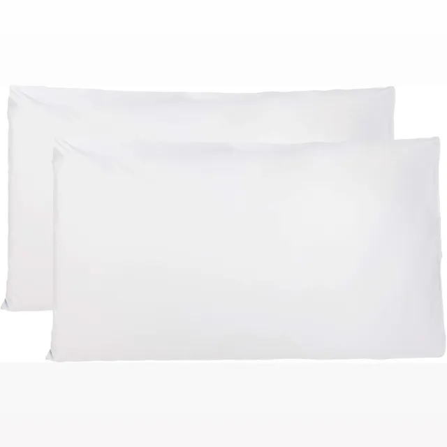 Azalia Pillow Cases 100% Pure Cotton 40x70 CM - Set of 2 Bed Cushion Fabrics - Made in Italy - White