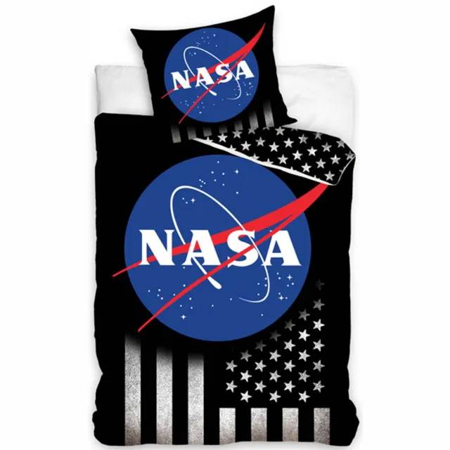 Nasa USA Dekbedovertrek - Black Zwart