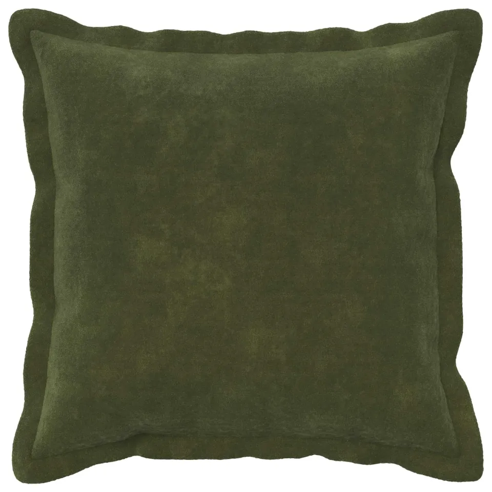 vidaXL Kussensloop 2 st HOUTEN Groen 45 x 45 cm Microfiber Fleece