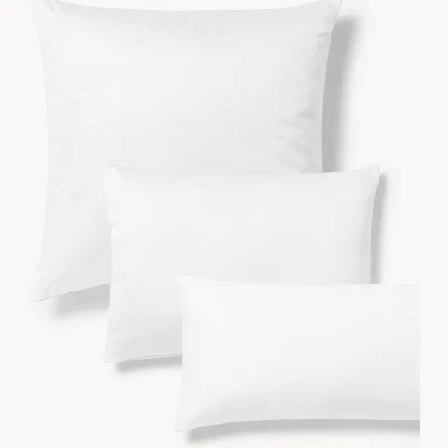 Westwing Collection Katoensatijnen kussenhoes Comfort Wit