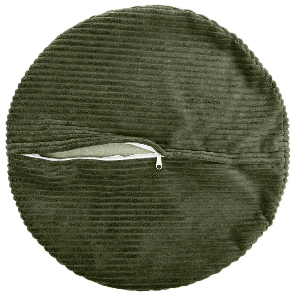 vidaXL Kussensloop 6 st HEERLEN Groen Dia. 50 cm corduroy, foto 4
