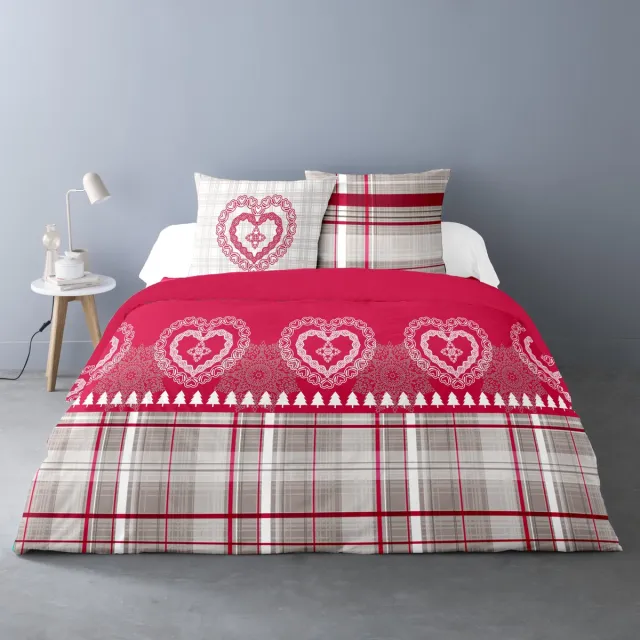 bedlin Luxe Flanel dekbedovertrek 260 x 240 cm Coeur de charme multicolor