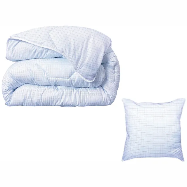Vente-unique Pack DODO dekbed 140 x 200 cm + 1 hoofdkussen 60 x 60 cm - Totale bescherming tegen huisstofmijt - ANGE GARDIEN Wit