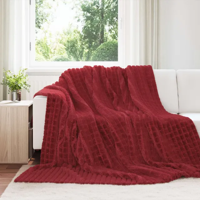 vidaXL Kleden 6 st Bordeaux Rood 270 x 240 cm 10,04 kg Fleece, foto 2
