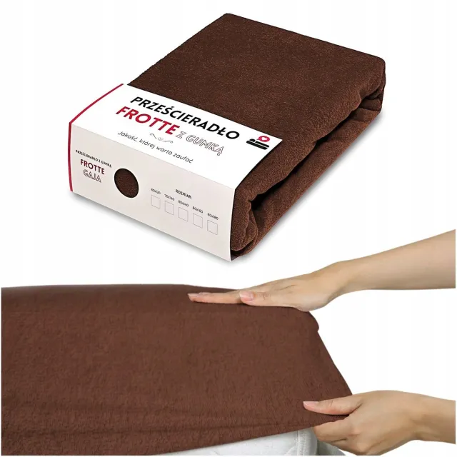 LOZKOHOLICY.PL Frotte hoeslaken met elastiek 140x70 cm - Zacht en duurzaam Bruin