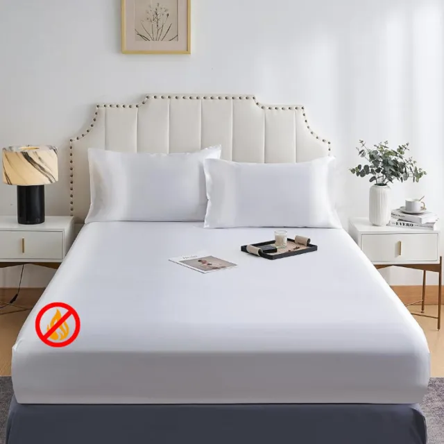 Comfort and Care Apparel Matrasbeschermer 140x200 -Inclusief 1 kussensloop- Brandvertragend hoeslaken-Waterdicht - Hypoallergeen-Antibacterieel-Rondom Elastiek -Waterproof Mattress Protector - Incontinence Mattress Cover-Hoeslaken - 140 x 200 CM - Wit