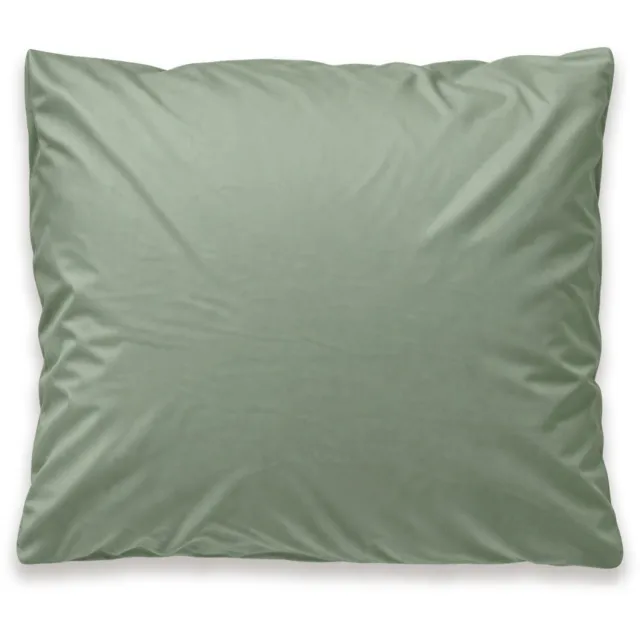 AMSTELINEN Kussensloop - 60 cm * 70 cm - 100% Biologisch Katoen 300 TC Satijn - Soft Sage – Zacht & Comfortabel (1)