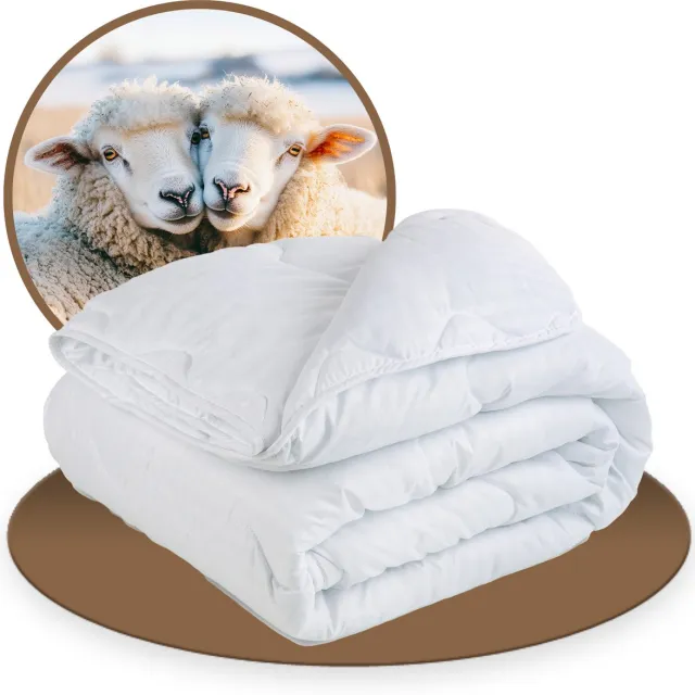 Zavelo Texels Waddenwol Dekbed Enkel -260 x 220 cm Creme
