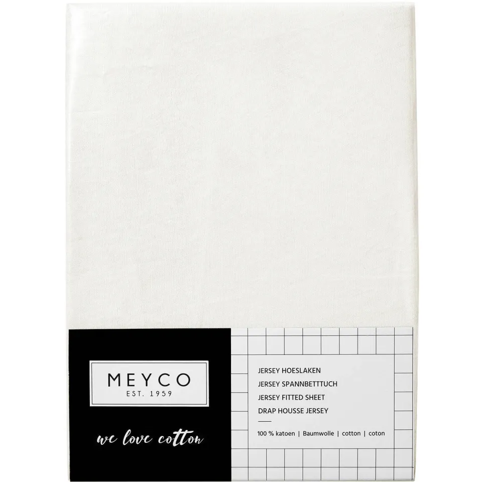 Meyco katoenen jersey kinderhoeslakenbed 70x140/150 cm offwhite, foto 4