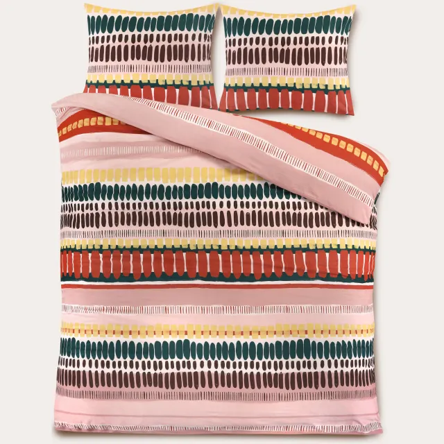 NOUS Living dekbedovertrek 2-persoons (200x220 cm) Rood