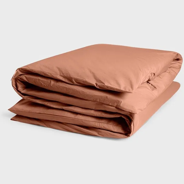 Yumeko dekbedovertrek percal katoen terracotta 240x220 (zonder slopen) - Bio, eco & fairtrade