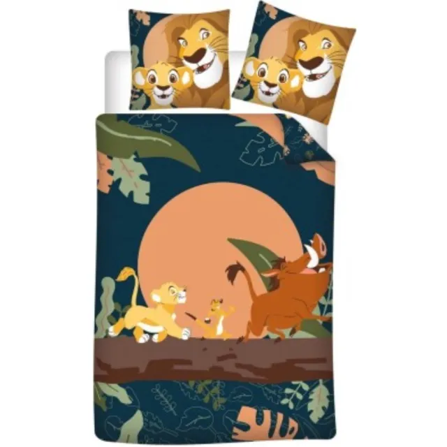 Disney The Lion King Dekbedovertrek - Timon, Pumbaa en Simba - 140 x 200 cm multicolor