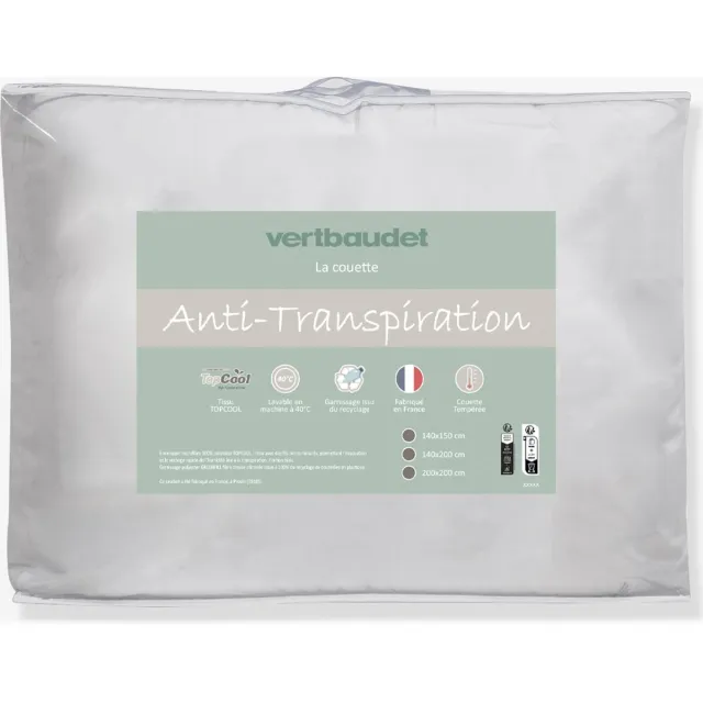 vertbaudet TOPCOOL® thermoregulerend microvezel dekbed Wit