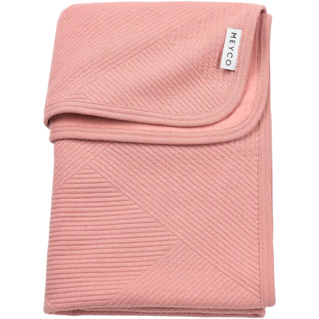 Meyco Jacquard flanel wiegdeken rose