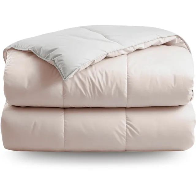 Zelesta Deluxe Duo Silk & Coconut Cream 200x200 - Dekbed zonder overtrek - Eco Cloud vulling - Wasbaar hoesloos dekbed - Bedrukt dekbed - Percal katoen dekbed - All Year Winterdekbed & Zomerdekbed