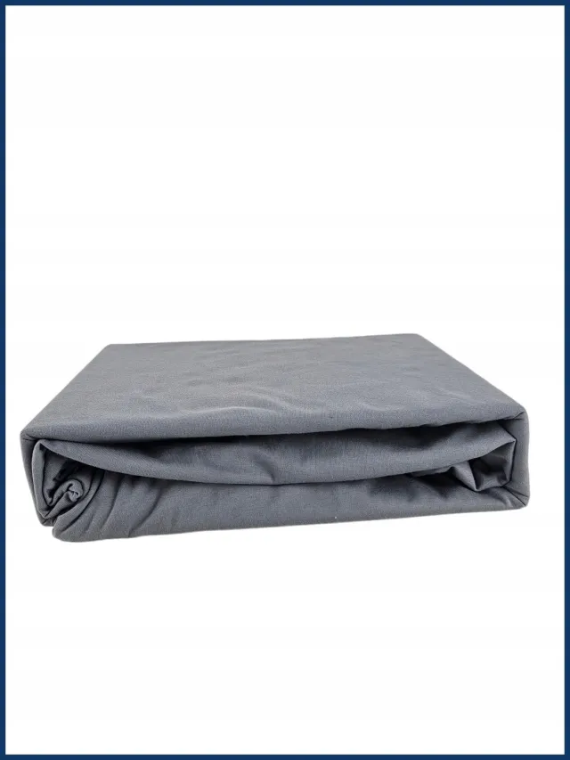 Kam-Pol Jersey Hoeslaken Grijs 80x180cm - 100% Katoen Premium