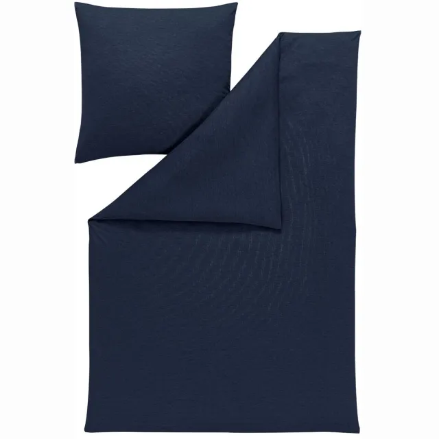 Estella Takoma - Dekbedovertrekset - Mako Interlock-Jersey - 140 x 200 cm - 2-delig Blauw;Indigo