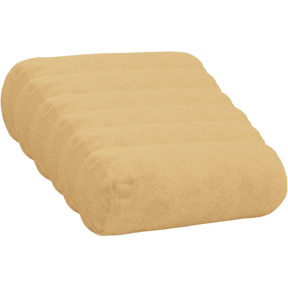vidaXL Kussensloop 6 st HEERLEN Taupe Dia. 15 x 40 cm Flanel, foto 3