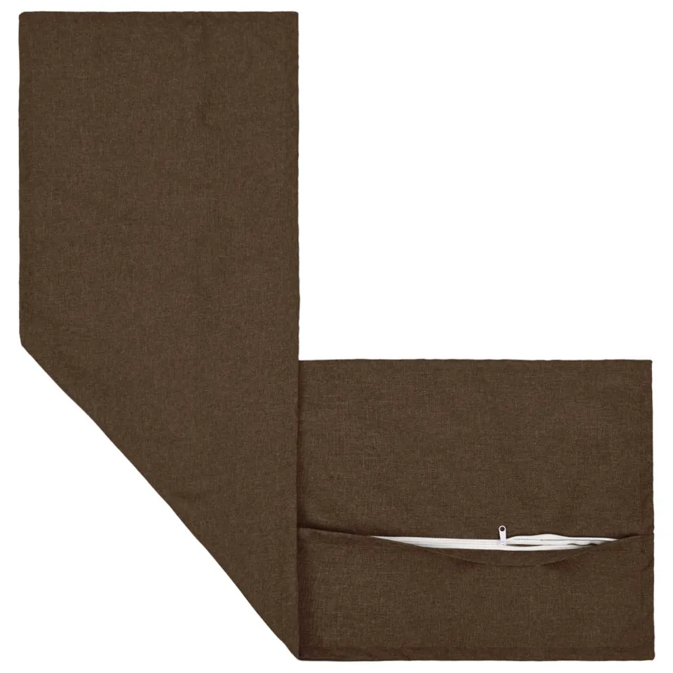 vidaXL Kussensloop HOUTEN Bruin 40 x 145 cm Faux Linnen, foto 4