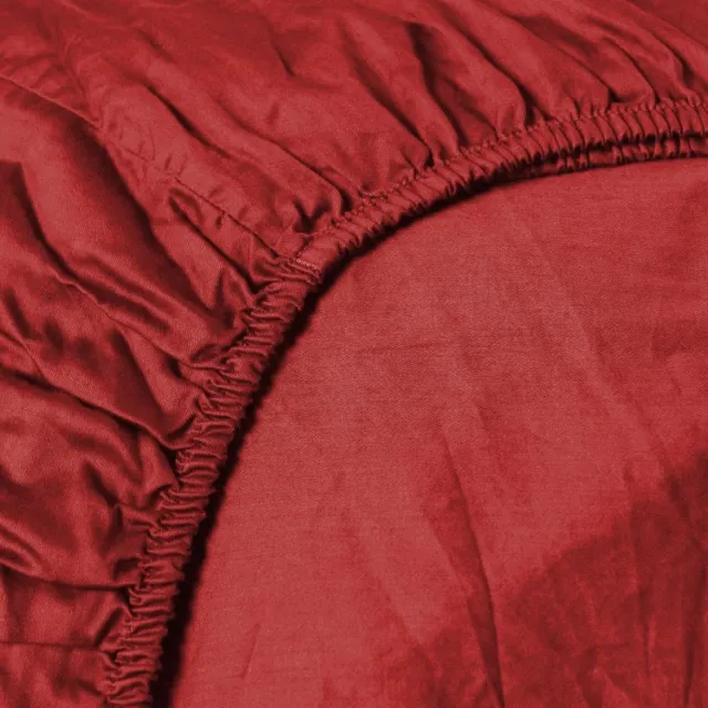 Heckettlane HNL Royal Cotton hoeslaken Aurora Red Lits-jumeaux (180x220 cm)