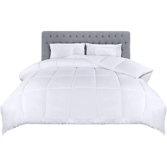 Zelora Lichtgewicht Zomerdekbed 200x200 cm met Hoektabs - Microfiber Wit