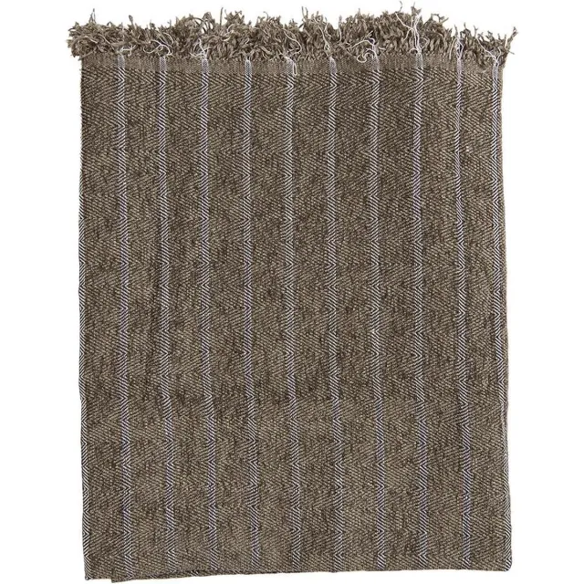Clayre & Eef Plaid 125x150 cm Grijs Polyester Deken