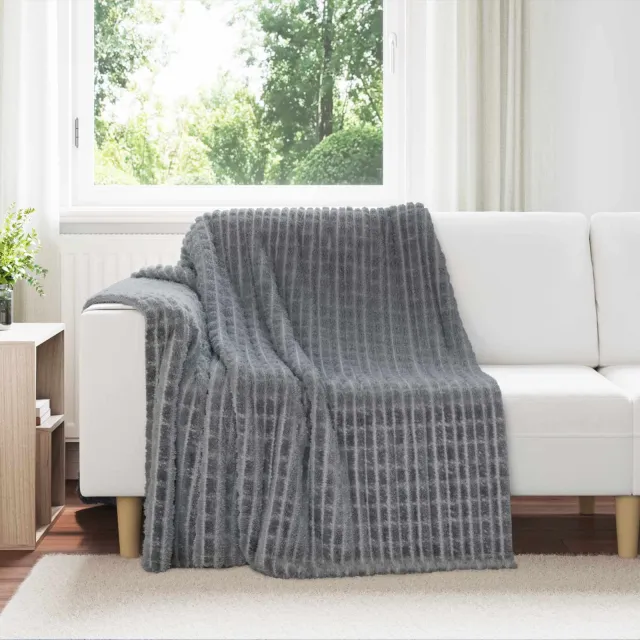 vidaXL Kleden 6 st Donkergrijs 200 x 150 cm 4,5 kg Fleece, foto 2