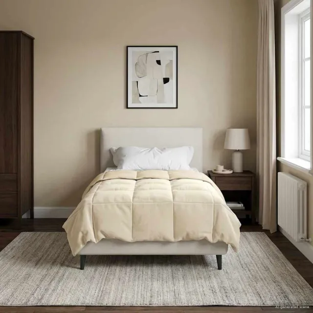 vidaXL Vol jaar dekbed 140 x 200 cm Microfiber (100% polyester) Crème