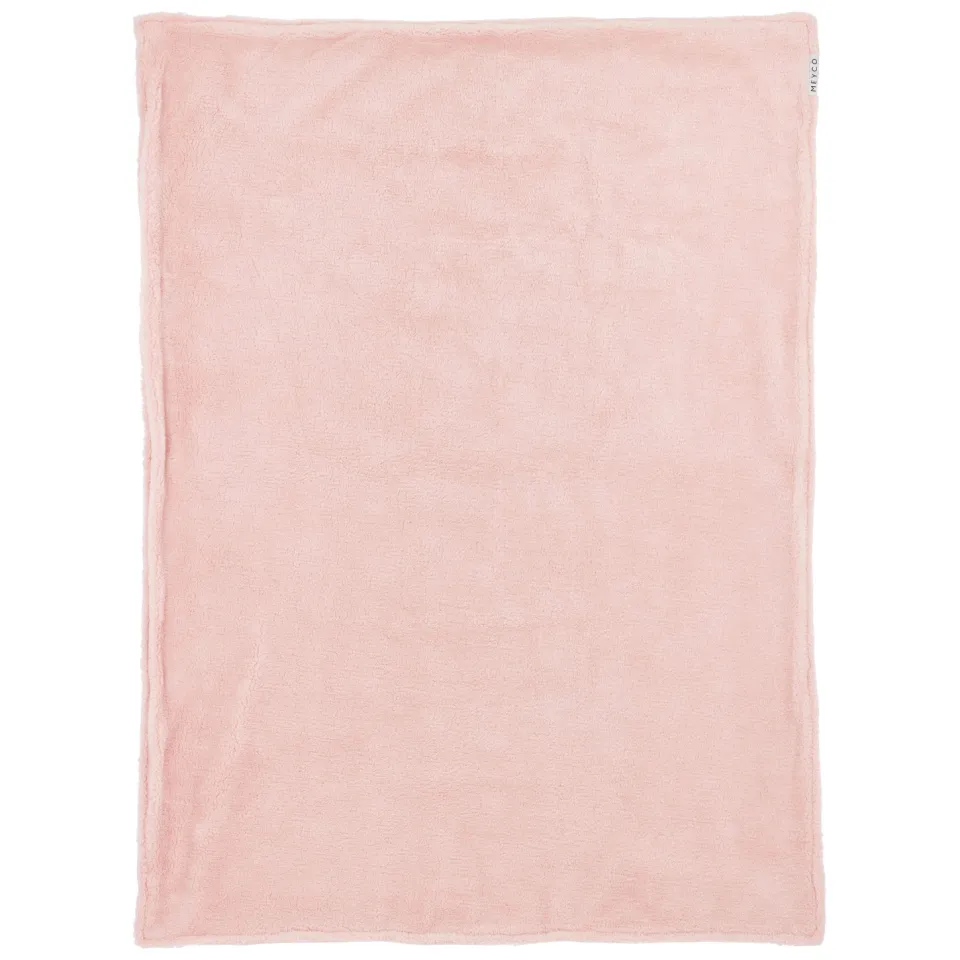 Meyco Mini Knots Teddy ledikantdeken soft pink, foto 2