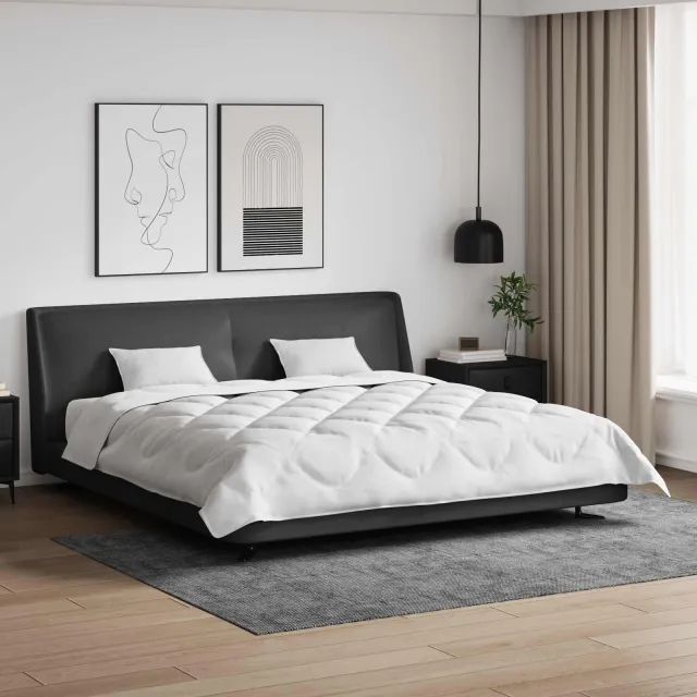 vidaXL All-season dekbed met kussen 3 st Wit Microvezel