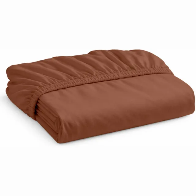decoware Hoeslaken Jersey - Terra - Katoen - Elastisch - 90x200 cm - Geschikt voor matrassen tot 25 cm